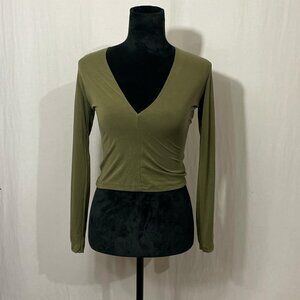 American Apparel Olive Green Crop Top
